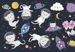 Image result for Cute Space Cat Cartoon Desktop