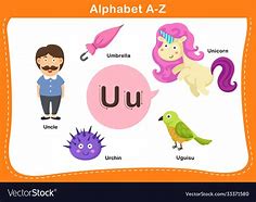 Image result for Single Alphabet Letters U