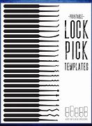 Image result for Lock Pick Templates Printable