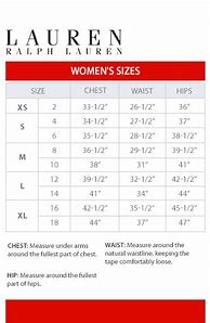 Image result for Ralph Lauren Jacket Size Chart