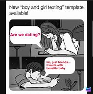 Image result for Guy and Girl Texting Même