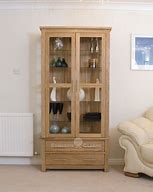 Image result for Oak Display Cabinets with Glass Doors