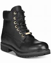 Image result for Black Leather Timberland Boots
