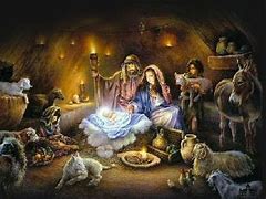 Image result for "santa at manger"