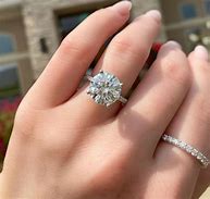 Image result for 5 Carat Round Diamond Halo Ring with Plain Band