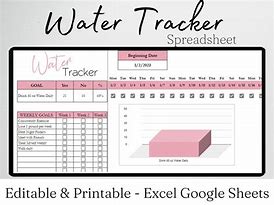 Image result for Water Challenge Spreadsheet