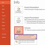 Image result for Recover Unsaved PowerPoint Document