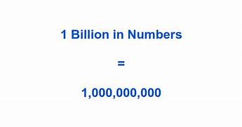 Image result for 1 Billion in Numbers