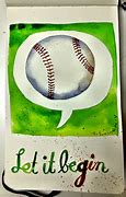 Image result for Watercolor Baseball