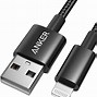 Image result for Anker iPhone Charger Black Micro Folding