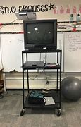 Image result for Old TV On Rolling Stand