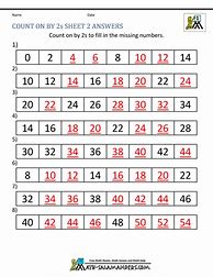 Image result for Count by 2s Worksheet