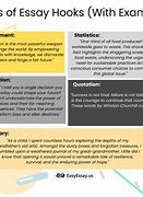 Image result for Essay Hook Examples