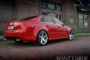 Image result for Red Audi S4 with Rims