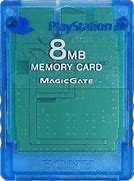 Image result for PlayStation 2 Memory Card Blue