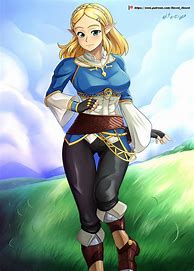 Image result for Loz BOTW Fan Art Zelda X Link