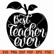 Image result for Best Teacher Ever Apple SVG