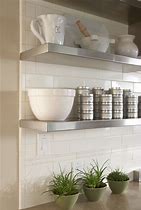 Image result for Stainless Steel Kitchen Floating Shelves