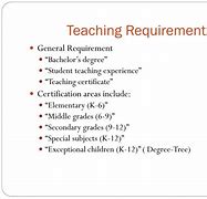Image result for Elementary Teacher Requirements