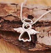 Image result for Guardian Angel Necklace Silver Round
