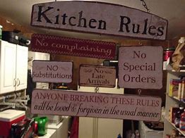 Image result for Kitchen Rules Examples