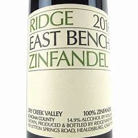 Image result for Ridge Zinfandel East Bench