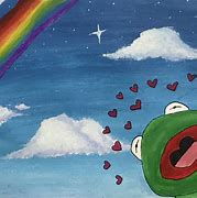 Image result for Wholesome Kermit Meme Painting