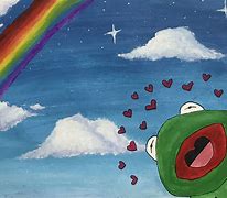 Image result for Kermit Meme Acrylic Painting