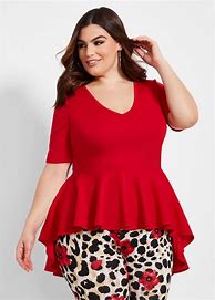 Image result for Plus Size Peplum Tops for Women