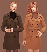 Image result for Female Black Long Coat ACC Sims 4