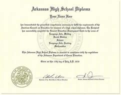 Image result for Arkansas GED Diploma Certificate