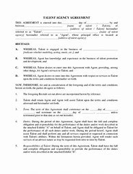 Image result for Casting Agency Contract Template