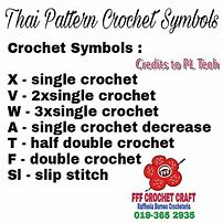 Image result for Thailand Pattern Crochet Symbols