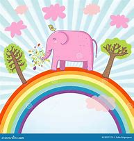 Image result for Cute Kawaii Pink Flying Elephant Cartoon