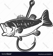 Image result for Bass Fish Hook Outline