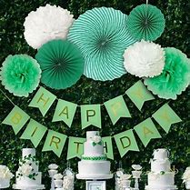 Image result for Green Birthday Decorations