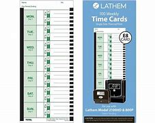 Image result for Lathem E8 Time Cards