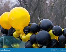 Image result for Yellow and Black Balloons