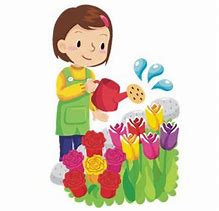 Image result for Girl Watering Plants Clip Art