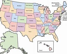 Image result for United States Map Labeled