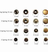 Image result for Snap Fastener Size Chart