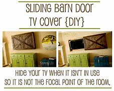 Image result for Sliding Barn Door TV Cover