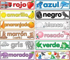 Image result for Color ES En Español Word Mat