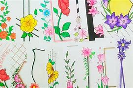 Image result for Project Front Page for School Flower Design
