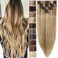 Image result for Extension Hair Clips Human Hair