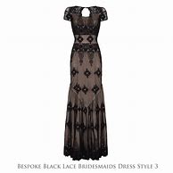 Image result for Black and Ivory Bridesmaid Dresses