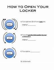 Image result for Combination Lock Directions