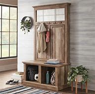 Image result for Entry Hall Tree Coat Rack Storage Bench Seat