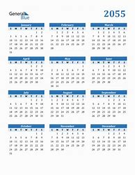 Image result for February 2055 Calendar