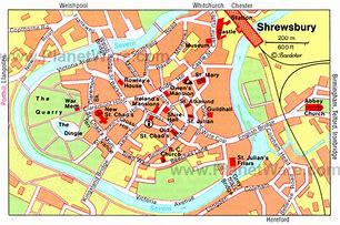 Image result for Map of Shrewsbury and Surrounding Areas